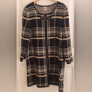 Anne Klein Longline Cardigan Coat Size L